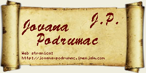 Jovana Podrumac vizit kartica